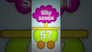 Learn Numbers 51–60 🔢 Fun Counting Song for Kids #shorts #shortsvideo #nurseryrhymes #counting