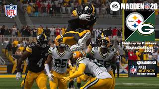 Madden 26 Rico Dowdle Steelers vs Javon Hargrave Packers - Updated Roster Sim 2026 Game Play