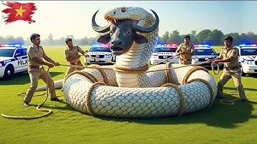 Đội cứu hộ khẩn cấp Những anh hùng dũng cảm cứu trâu khỏi cuộc tấn công chết người của trăn khổng lồ