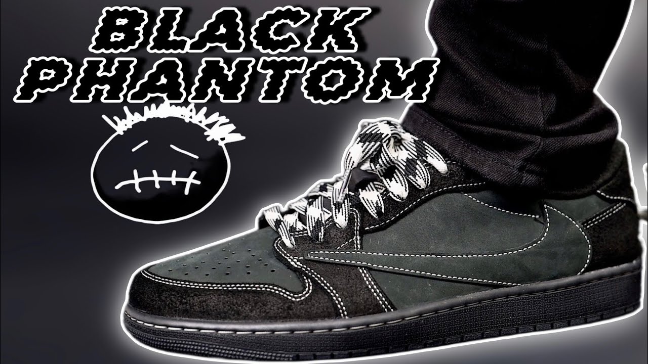 Scott x Air Jordan 1 Low SP BLACK PHANTOM Review & On Foot WITH Lace Swaps - YouTube