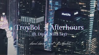 TroyBoi - Afterhours (ft. Diplo, Nina Sky) {𝑠𝑙𝑜𝑤𝑒𝑑 𝑑𝑜𝑤𝑛 + 𝑟𝑒𝑣𝑒𝑟𝑏 + 𝑏𝑎𝑠𝑠 𝑏𝑜𝑜𝑠𝑡𝑒𝑑} Resimi