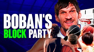 Watch: Boban Marjanovic mercilessly blocks every kid's shot during