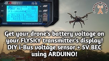 DIY FLYSKY voltage sensor & 5V BEC for DRONES and RC PLANES using Arduino! #drone #arduino #flysky