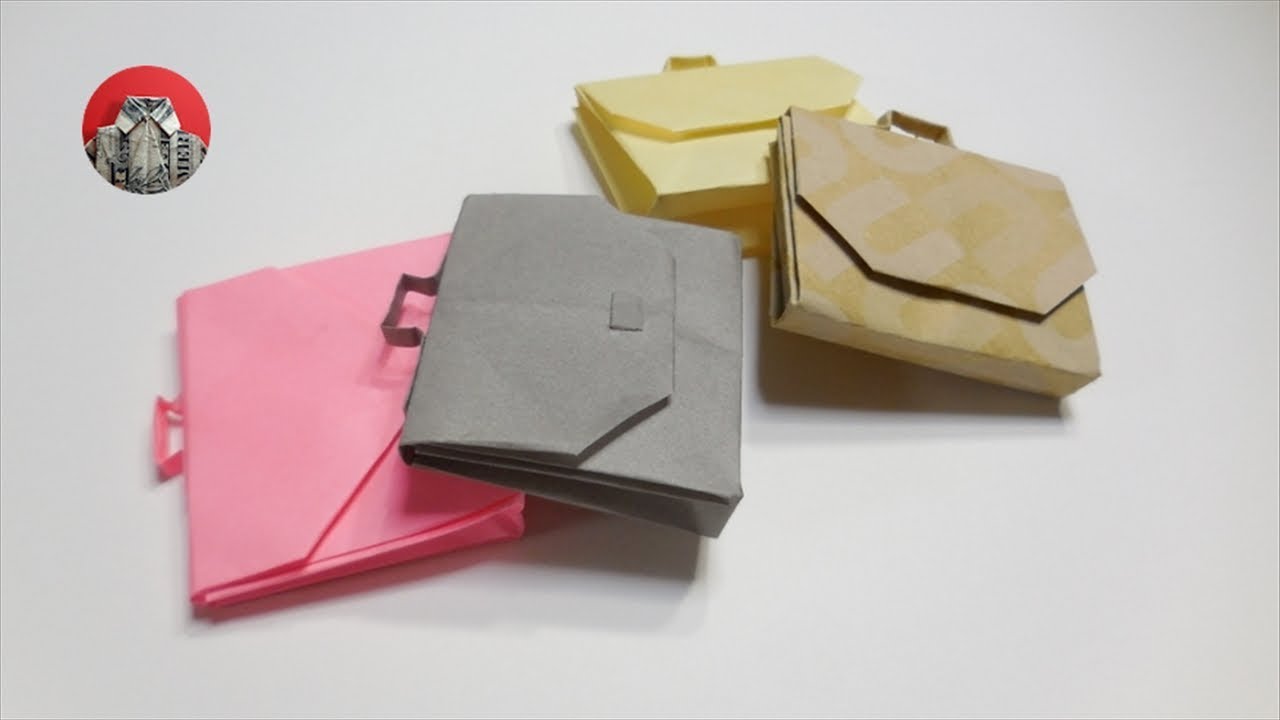 ハンドバッグ（ビジネス用）の簡単な作り方 おりがみ / origami bag