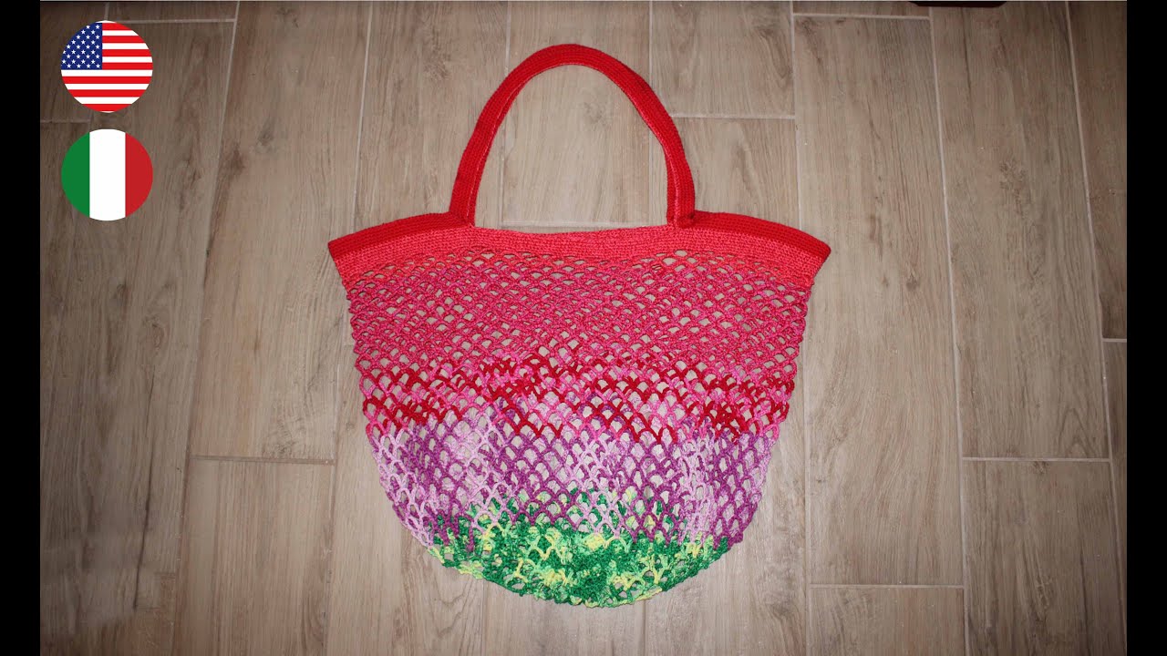 Borsa Della Spesa In Rete Beige Riutilizzabile E Pieghevole - Capiente E Resistente 10kg - Foto 3