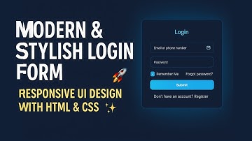 Modern & Stylish Login Form | Responsive UI Design with HTML & CSS 🚀✨