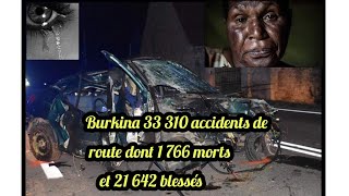 Burkina  33 310 accidents de route dont 1 766 morts et 21 642 blessés
