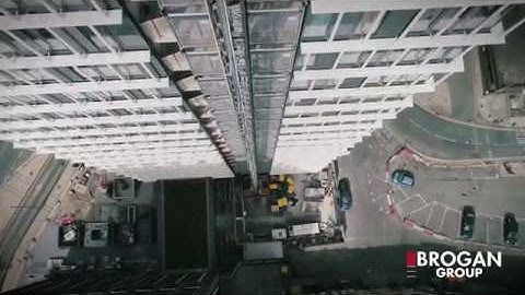 From high up! Drone footage of Brogan Group scaffolding, hoists, mast climbers and our new office!