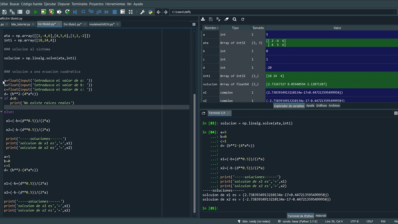 introduccion a desarrollo de matrices con python y creacion de ...