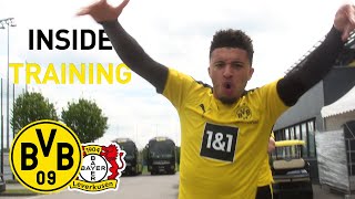 Sancho imitates Haaland's celebration | Inside Training | BVB - Bayer Leverkusen