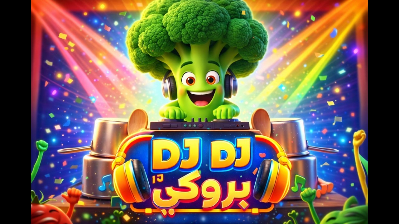 🥦🎧 بروكلي يتحول إلى DJ مشهور في المطبخ! | قصة خضار مضحكة وراقصة #funny #aistory #aimusic #dj