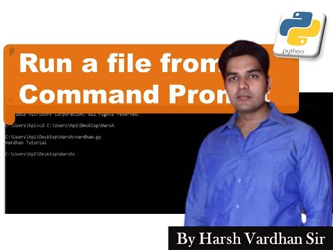 How to run a Python File from Command Prompt| Run a python file using cmd |By Harsh Vardhan Sir