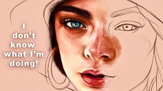 Painting a Digital Portrait with NO EXPERIENCE... easier than traditional?