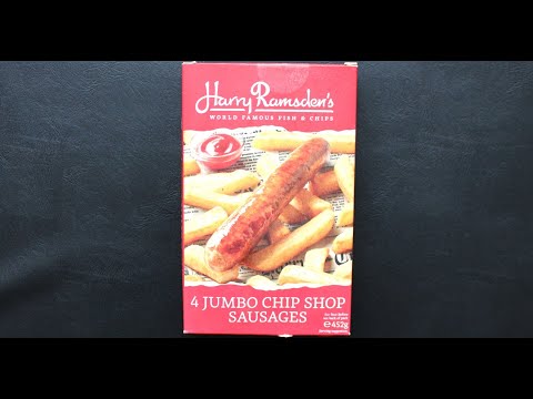 Harry Ramsden's ~ 4 JUMBO CHIP SHOP SAUSAGES~ || £3.50 || Iceland || 87.5p each