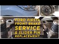 Front Brake Service & Slider Pin Replacement - Ford Fiesta 2011 rattling noise over bumps cured