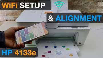 HP DeskJet 4133e WiFi Setup & Alignment of Ink Cartridge.