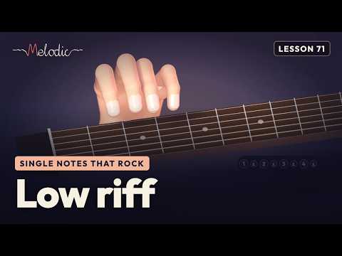 An Easy Single-Note Rock Riff on the Low Strings (Beginner Lesson 71)