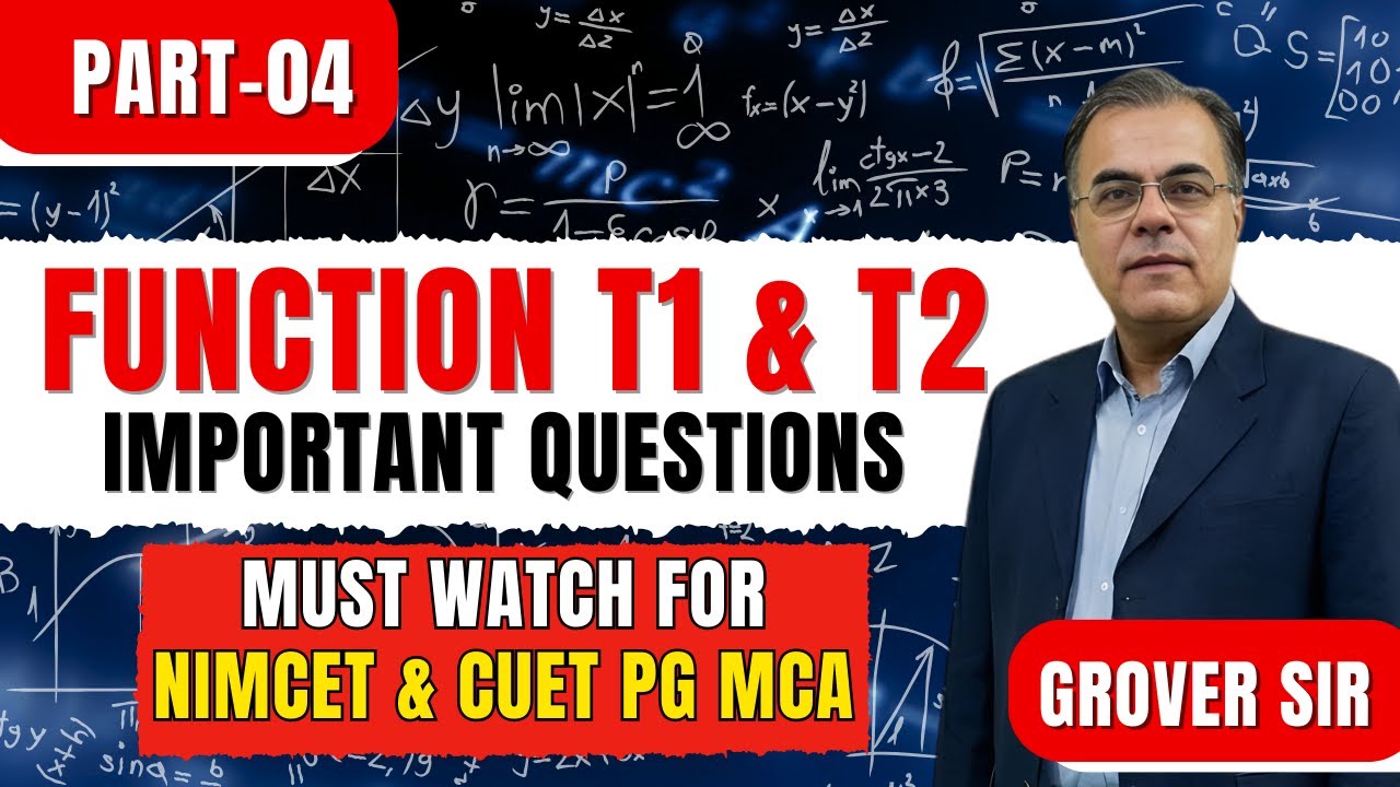 Functions T1 & T2 Most Tricky Questions – Part 4 | NIMCET & CUET PG MCA ...