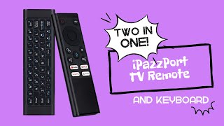 iPazzPort PC Remote Control Air Mouse Remote with Keyboard and IR Learning - 2.4G and Bluetooth