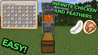 EASIEST 1.20 AUTOMATIC CHICKEN FARM TUTORIAL in Minecraft Bedrock (MCPE/Xbox/PS/Switch/PC)