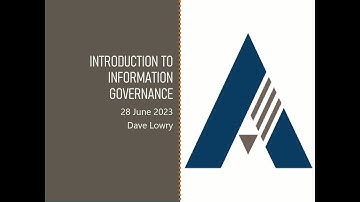 Introduction to Information Governance