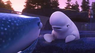Dory Makes A Plan To Rescue Marlin And Nemo Destiny And Bailey Get Free Finding Dory Scene 41