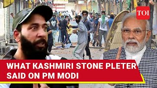 Once A Stone Pelter, Kashmiri Man Reveals Why He Loves PM Modi | PM Modi Kashmir Visit Today | Watch Resimi