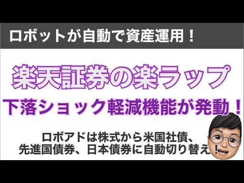 【投資】楽ラップの"DRC（下落ショック軽減機能）"が発動されました！！楽天のロボアドバイザーで運用