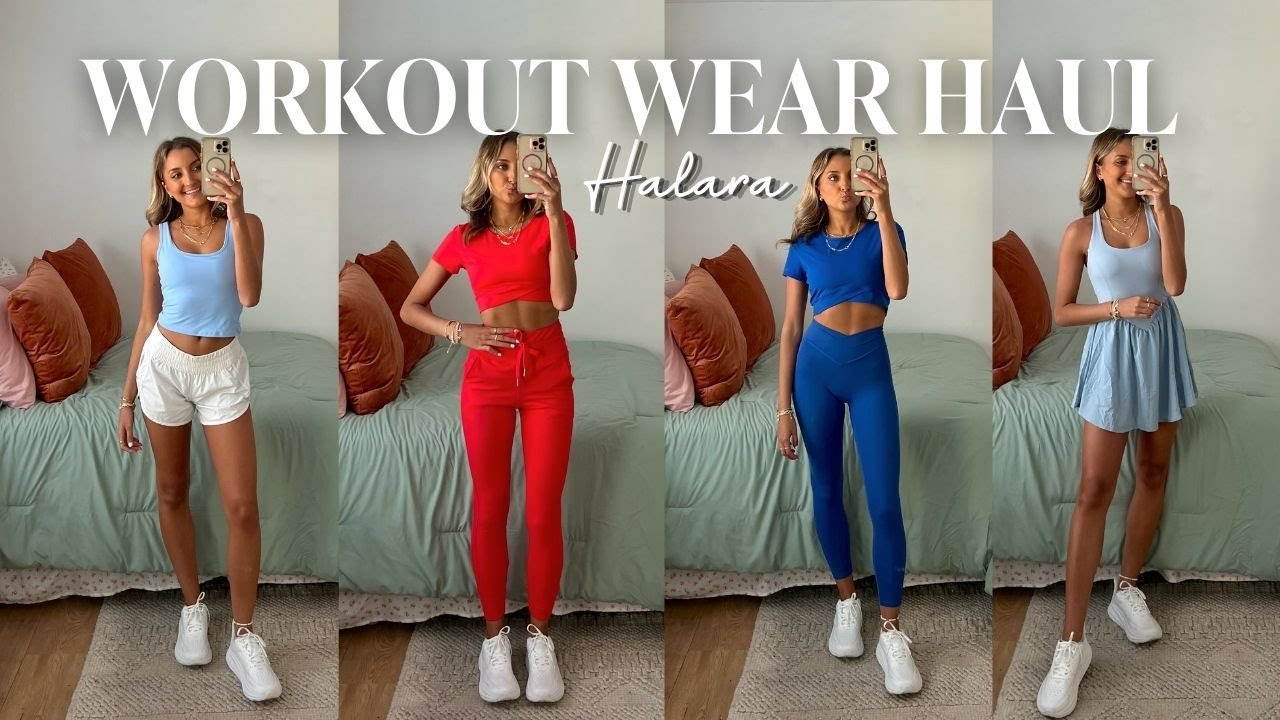 halara activewear try on haul! mr15 will save you an extra 15% off of