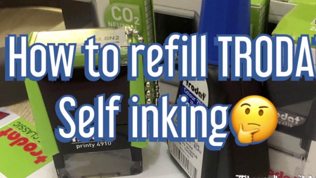 HOW TO REFILL TRODAT SELF INKING STAMPS YouTube