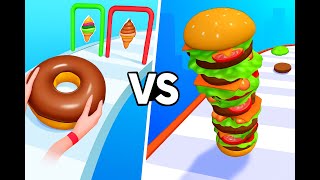 Burger Runner 🆚 Stack Ice Cream Runner | Mix Levels Gameplay Part 6 | Android iOS Walkthrough