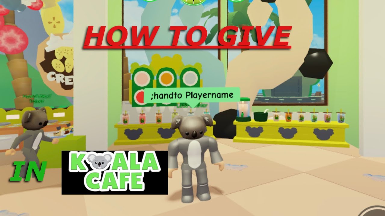 How To Give Items In Koala Cafe V2 No Longer Work Watch My New Video It Works Youtube - koala cafe roblox counter