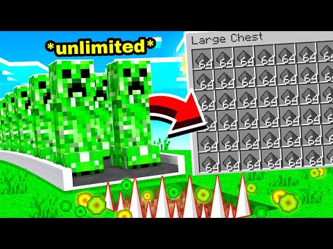 I Made UNLIMITED Creeper Farm In Minecraft *SUPER EASY* !!