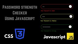 How to Make Password Strength Checker in HTML CSS & JavaScript || Password Strength screenshot 5