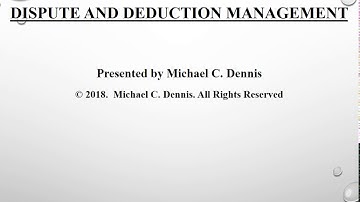 Deduction Management, a Ten Minute Tips Program for Credit Pros