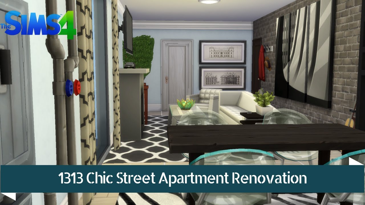 The Sims 4 Renovation 1313 Chic Street Apartment Youtube