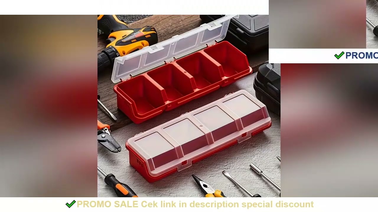 1Pc/2Pcs Multi-Compartment Organizer Box For Screws & Small Parts - Durable Plastic Hardware And Jew
