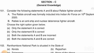apssb chsl ldc exam 2021 gk part |apssb previous year question paper