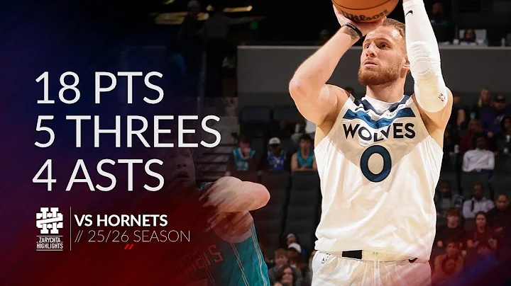 Donte DiVincenzo 18 pts 5 threes 4 asts vs Hornets 25/26 season