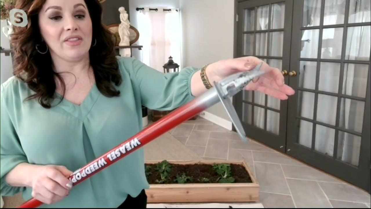 Garden Weasel Weed Popper Step and Twist Long Handle Tool on QVC YouTube