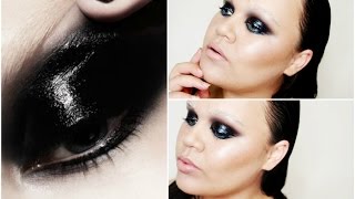 Glossy Black Smokey Eyes with a Pop of Blue | MakeupwithJah