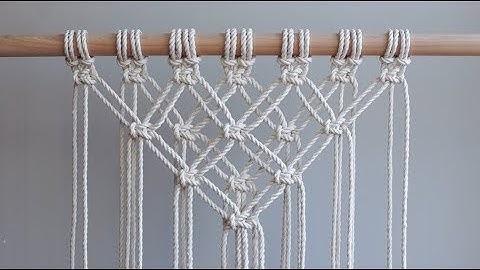 DIY Macramé Tutorial - Begin met je werk! Overlappende vierkante knooppatroon