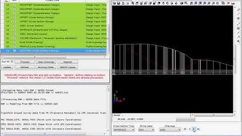 Road Highway Design Tutorial Video Batch Processing of Project Data File
