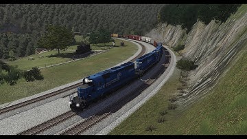 Trainz Runby: Conrail Manifest Going Around Horseshoe Curve (100% Real This Time!)