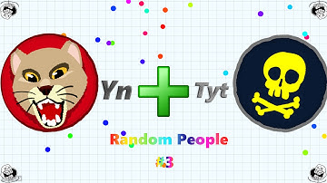 Agar.io Teaming with random people #3!