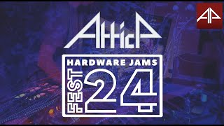 AtticP - Hardware Jams Fest 2024
My Industrial Techno set for the Hardware Jams Fest 2024.
My DIY Synth Rules
════════════
I aim to meet the following criteria when adding modules to my synth:
◦ I must have constructed it.
This can be a kit or from scratch but I must have soldered it
◦ The audio signal path should be analog.
Im trying to avoid digital modules so I can learn more about analog electronics
◦ Learn something new
Try to learn something while constructing the module. Learn about the circuits, experiment with different signal processing options. Be creative.
◦ Have fun AtticP - Hardware Jams Fest 2024
