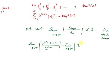 Find Power Series for Tangent Inverse