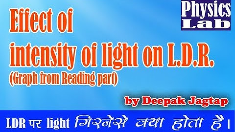 Effect of intensity of light on LDR Graph from reading