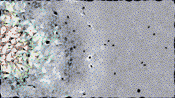 Vibrations in a larger amorphous material