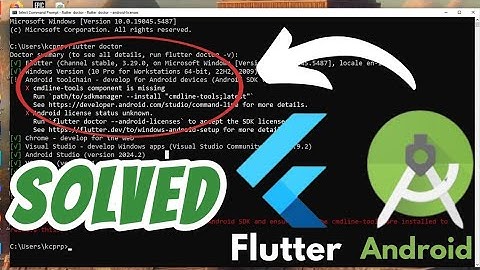 cmdline-tools component is missing Android toolchain SOLVED in Flutter Doctor